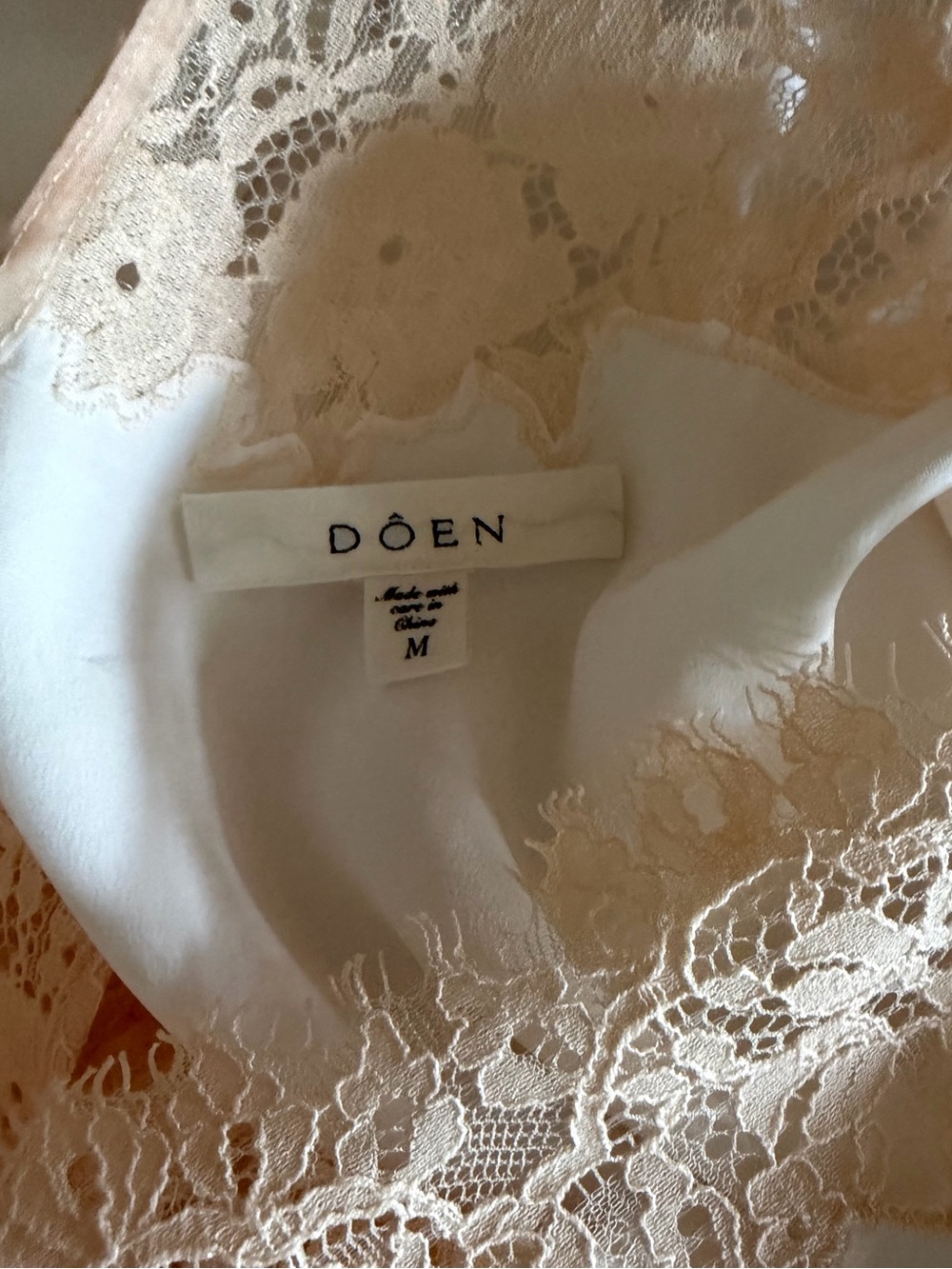 DOEN -Salt and Peach Lace- Junia Dress M - Picture 6 of 8